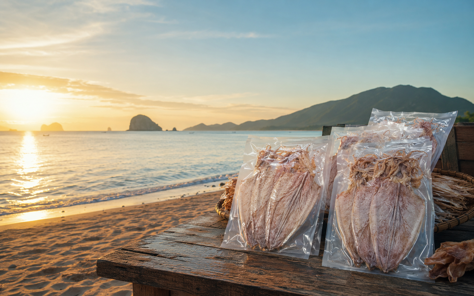 Mực khô và biển miền Trung